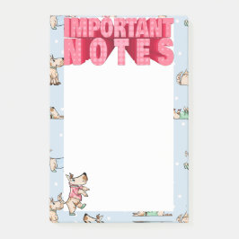 あの犬の生活の大切なノート青のパターン ポストイット