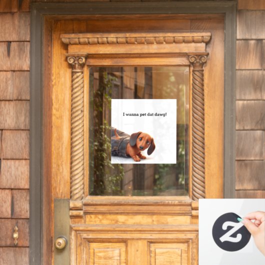 あの犬をなでたい ウィンドウサイン (ホームデコレーション)