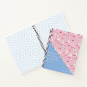 あの猫が生き延びるかわいい猫の柄ブルーピンクと名前 ノートブック (内部)