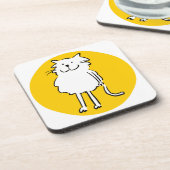 あの猫漫画。猫が立っている。 コースター (左側)