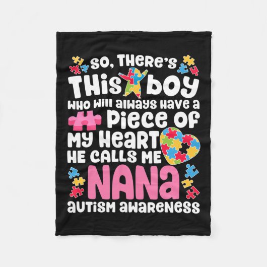 あの男の子が私をナナ自閉症意識と呼んでる フリースブランケット (正面)