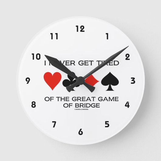 あの相撲は飽き素晴らしが無い ラウンド壁時計 (正面)