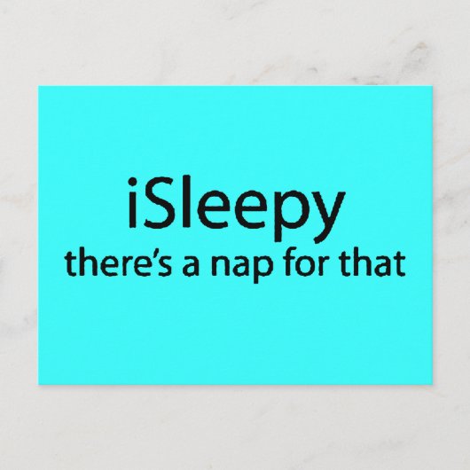 あの眠い不眠症の昼寝おもしろいは眠い ポストカード (正面)