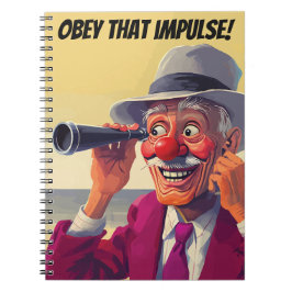 あの衝動に従え、スパイグラスを持った老人おもしろい。 ノートブック