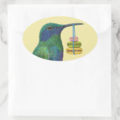 あの赤いシロップは私に貼ってない 楕円形シール (バッグ)