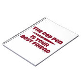 あの赤いペン最高のの友だち編集スローガン ノートブック (左側)