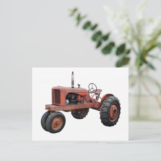 あの錆びた古いトラクターを愛する ポストカード (スタンド正面)