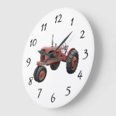 あの錆びた古いトラクターを愛する ラージ壁時計 (傾斜)