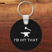 あの鍛冶金敷おもしろい当だ キーホルダー (正面)