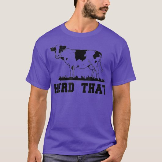 あの面白い牛好きの農夫シャツ ウェスタン Tシャツ (正面)