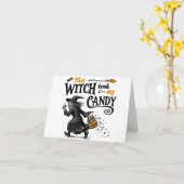 あの魔女が私のキャンディを取った カード (黄色い花)