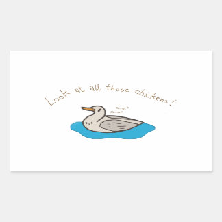 あの鶏を見ろ！ 長方形シール