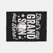 あの39sうちの孫野球おばあちゃん フリースブランケット (正面(横))