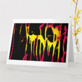 あばら及びスプリル並びに細菌 カード (黄色い花)