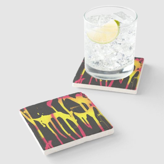 あばら及びスプリル並びに細菌 ストーンコースター (横)