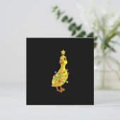 あひるのクリスマスツリーTライト装飾スターギフトXmas 招待状 (スタンド正面)