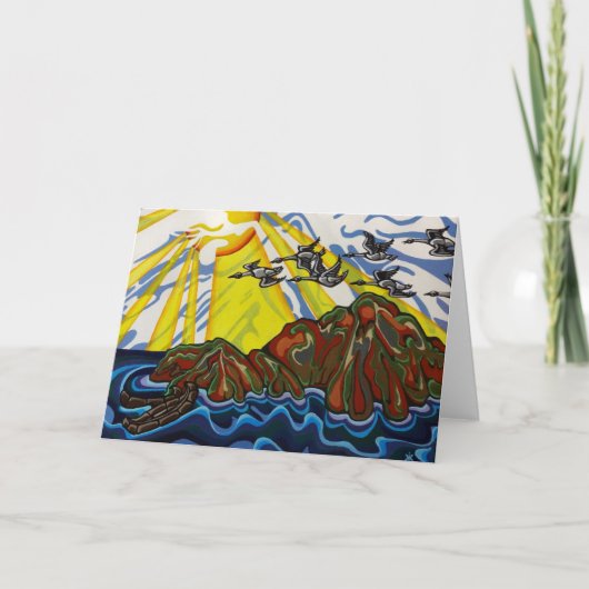 あひるのグリーティングカード カード (正面)