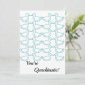 あひるのテーマ「あなたはとってもクワックタスティック！」感謝カード サンキューカード (スタンド正面)