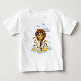 あひるの女の子 ベビーTシャツ