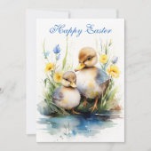 あひるの子たちの喜び：イースター・エディションのホリデーカード シーズンカード (正面)