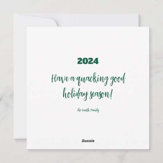 あひるファミリーカード シーズンカード (裏面)