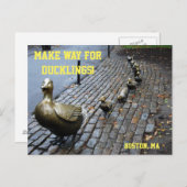 あひる葉書に道を譲る ポストカード (正面/裏面)