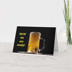あふれ出るビール/幸せの願い カード