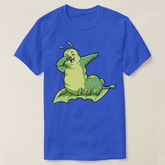 あぶっおもしろいた時の葉の毛虫 Tシャツ (デザイン正面)