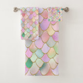 あぶなっかしく粋な虹の女の子の金属の人魚のスケール バスタオルセット (インサイチュ)