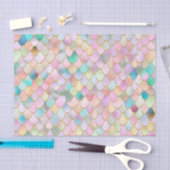 あぶなっかしく粋な虹の女の子の金属の人魚のスケール 薄葉紙 (クラフト)