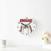 あべ誇りを持ったなき ラウンド壁時計 (ホーム)