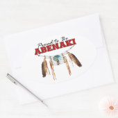 あべ誇りを持ったなき 楕円形シール (封筒)