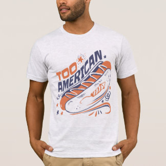 あまりにもアメリカンな7月4日のホットドッグ・ユーモアTシャツ Tシャツ
