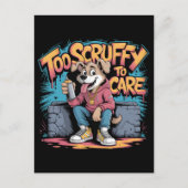 あまりにもスクラフィ気にーで通りドッグおもしろいグラフィティアート シーズンポストカード (正面)