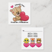 あまりにも可愛いテディベアありがとう/etc. – バックを参照! スクエア名刺 (正面/裏面)