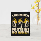 あまりにも多くのタンパク質Noホエーフィットネスジムボディビル カード (黄色い花)