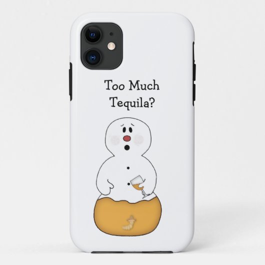 あまりにも多くのテキーラ雪だるま Case-Mate iPhoneケース (裏面)