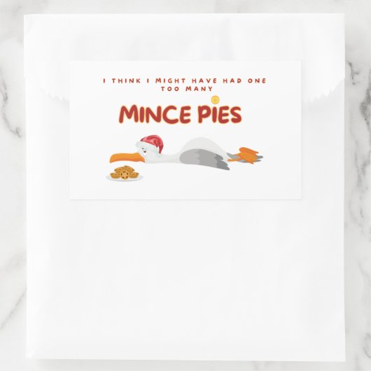 あまりにも多くのミンチェパイSeagullステッカー 長方形シール (バッグ)