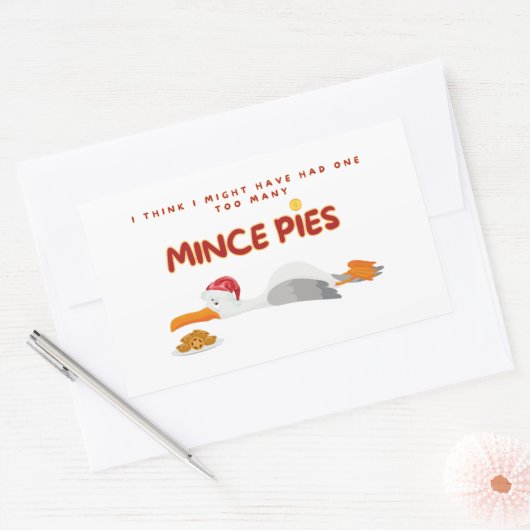 あまりにも多くのミンチェパイSeagullステッカー 長方形シール (封筒)