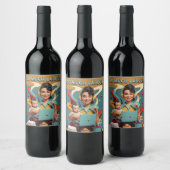 あまりにも多くの労働 – レトロフェミニストタイヤデザイン ワインラベル (ボトル)