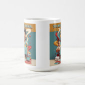 あまりにも多くの労働 – レトロフェミニストデザインコーヒーマグ コーヒーマグカップ (中央)