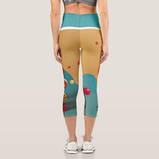 あまりにも多くの労働 – レトロフェミニスト風刺アート カプリレギンス (裏面)