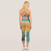 あまりにも多くの労働 – レトロフェミニスト風刺アート カプリレギンス (裏面)