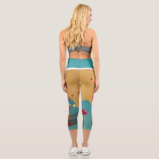 あまりにも多くの労働 – レトロフェミニスト風刺アート カプリレギンス (裏面)