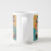 あまりにも多くの労働 – レトロフェミニスト風刺アート ジャンボコーヒーマグカップ (裏面)