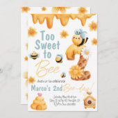 あまりにも甘い2人の男の子になる誕生日招待状 招待状 (正面/裏面)