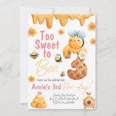 あまりにも甘い3人の女の子になる誕生日招待状 招待状 (正面)