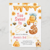 あまりにも甘い3人の女の子になる誕生日招待状 招待状 (正面/裏面)