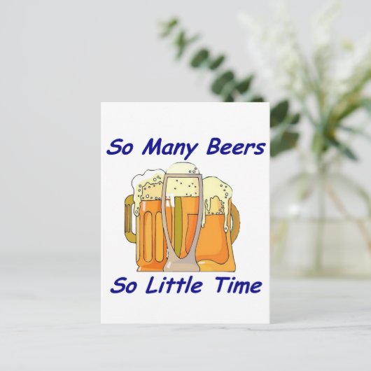 あまりビールを飲んだからまだ時間が無い ポストカード (スタンド正面)