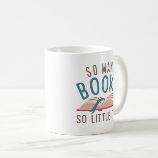 あまり多くの本を読むのがほとんどない時間 コーヒーマグカップ (正面右)